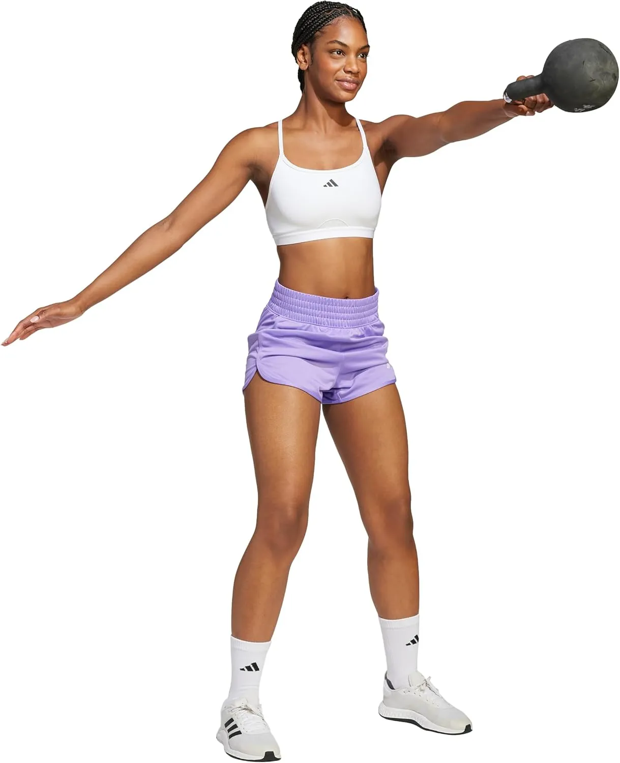 adidas Women's Pacer Essentials Knit High-Rise Training Shorts