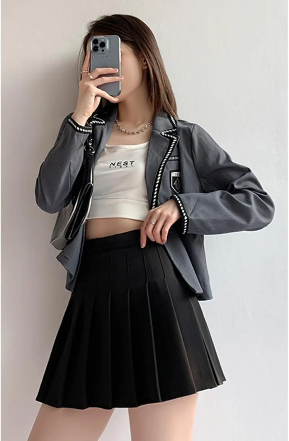 ALCEA ROSEA Womens Pleated Mini Skirts High Waisted A-Line Skirts for Skater Tennis School Cheerleader Short Skirts 7859