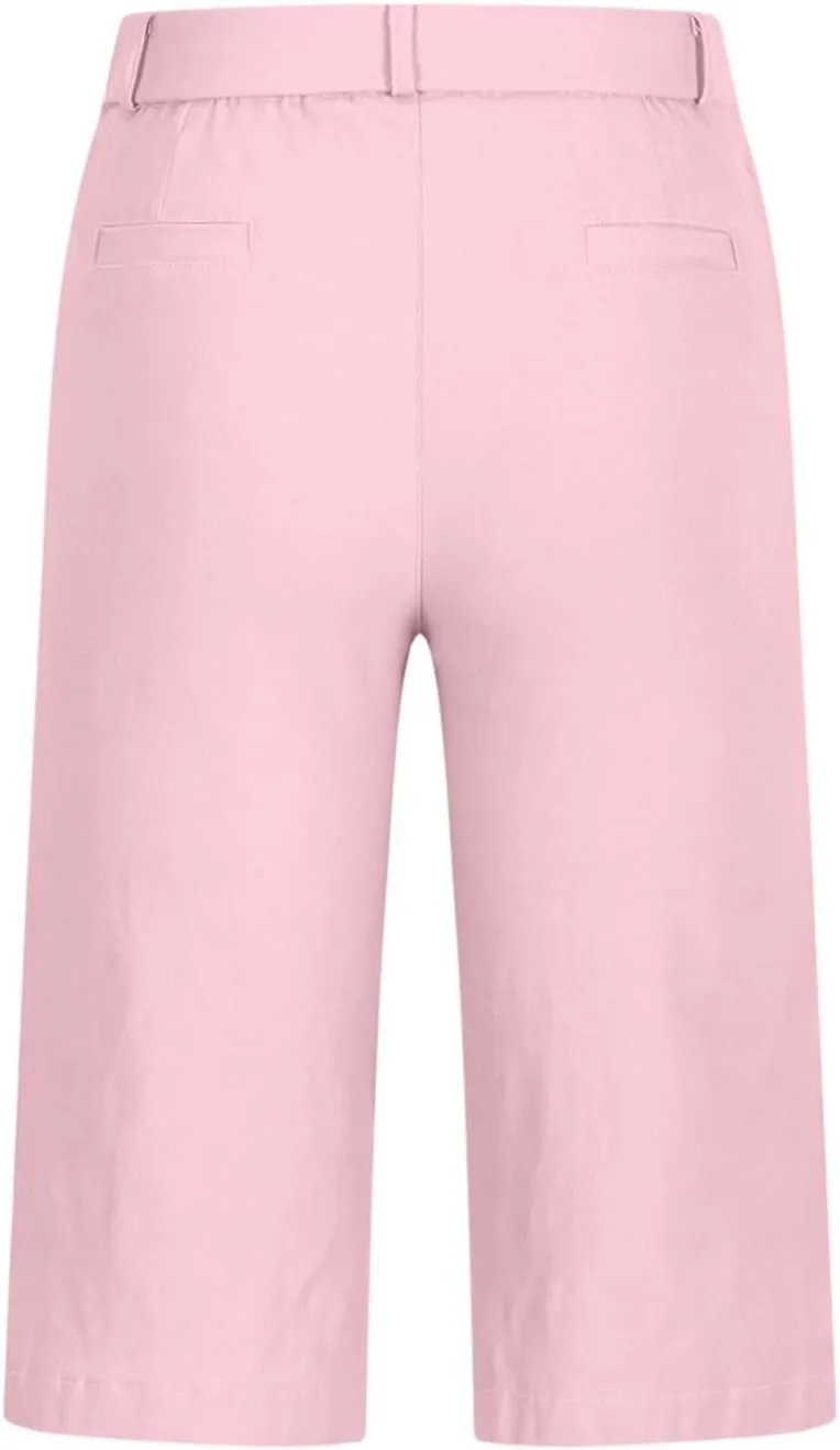 Bermuda Shorts for Women Knee Length Casual High Waisted Chino Shorts with Pockets 2025 Work Comfy Straight Leg Outfits