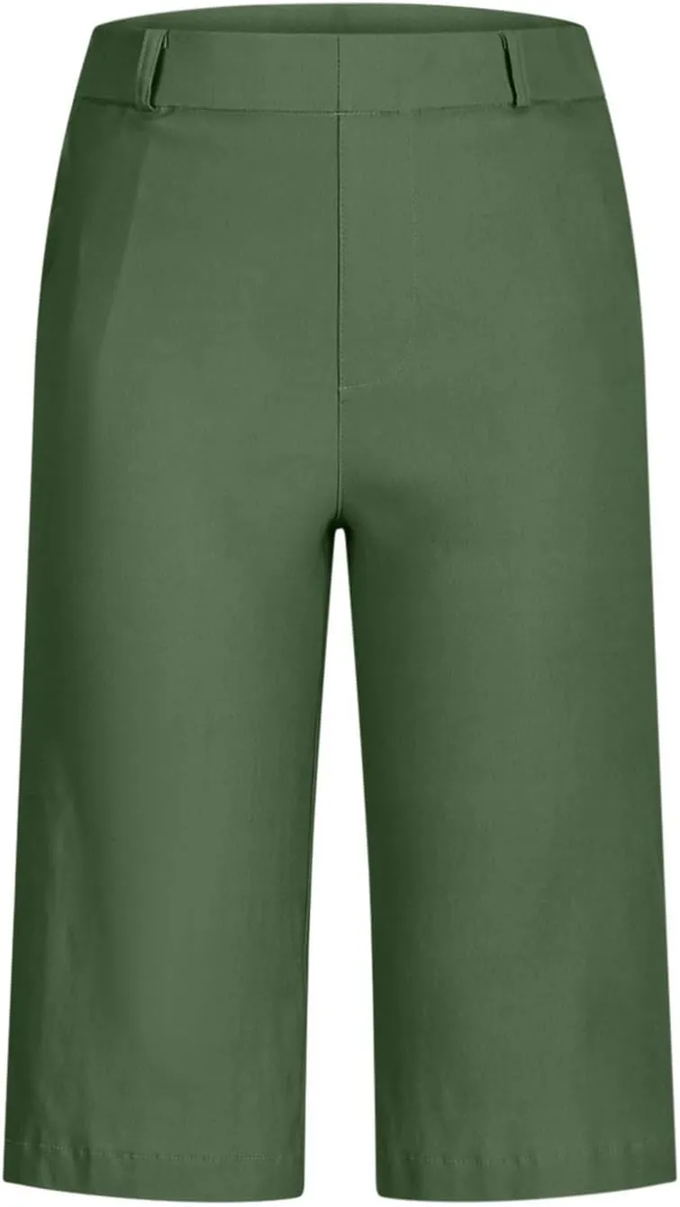 Bermuda Shorts for Women Knee Length Casual High Waisted Chino Shorts with Pockets 2025 Work Comfy Straight Leg Outfits