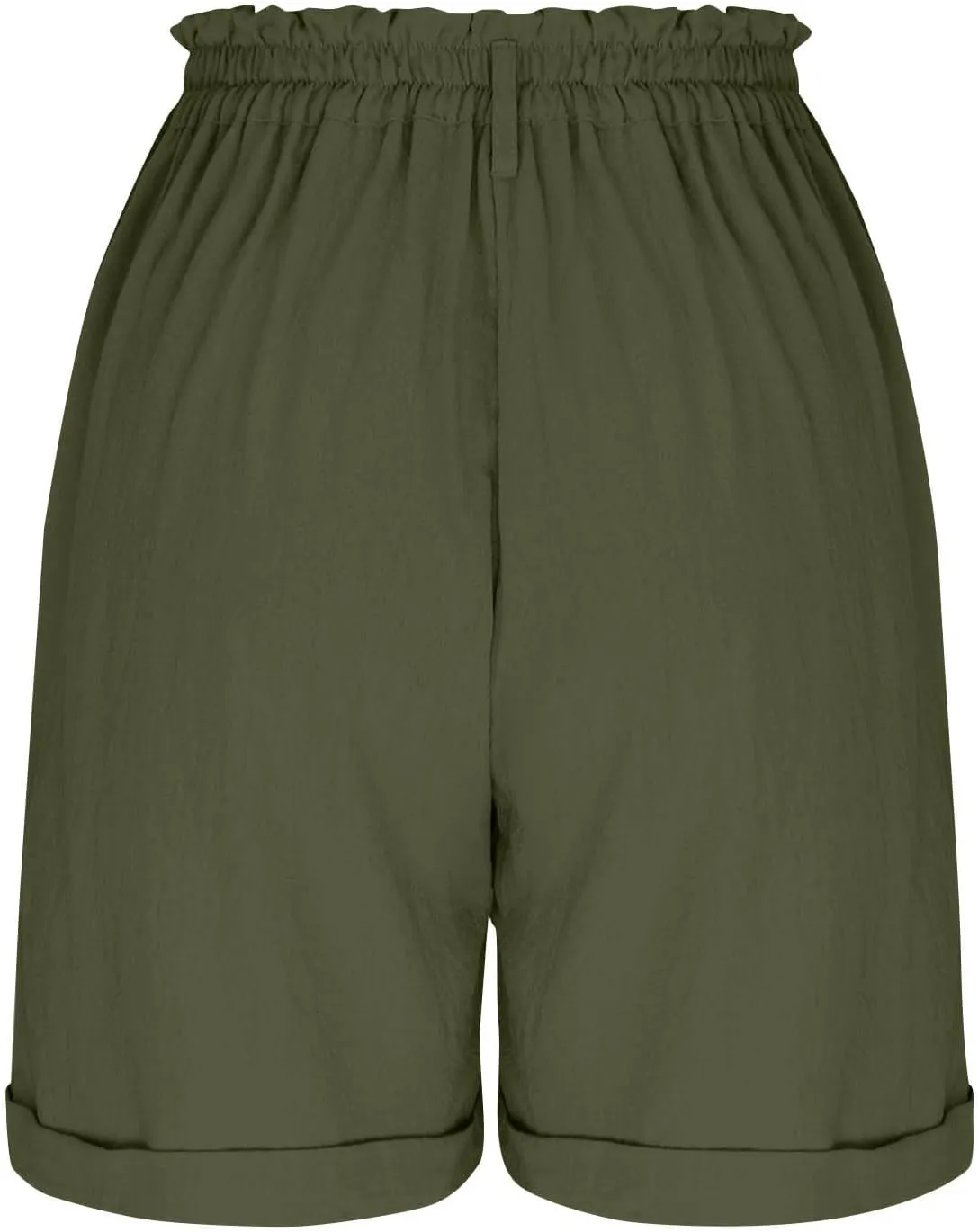 Bermuda Shorts for Women,Summer Casual High Waisted Knee Length Shorts with Pockets Trendy 2025 Vacation Clothes