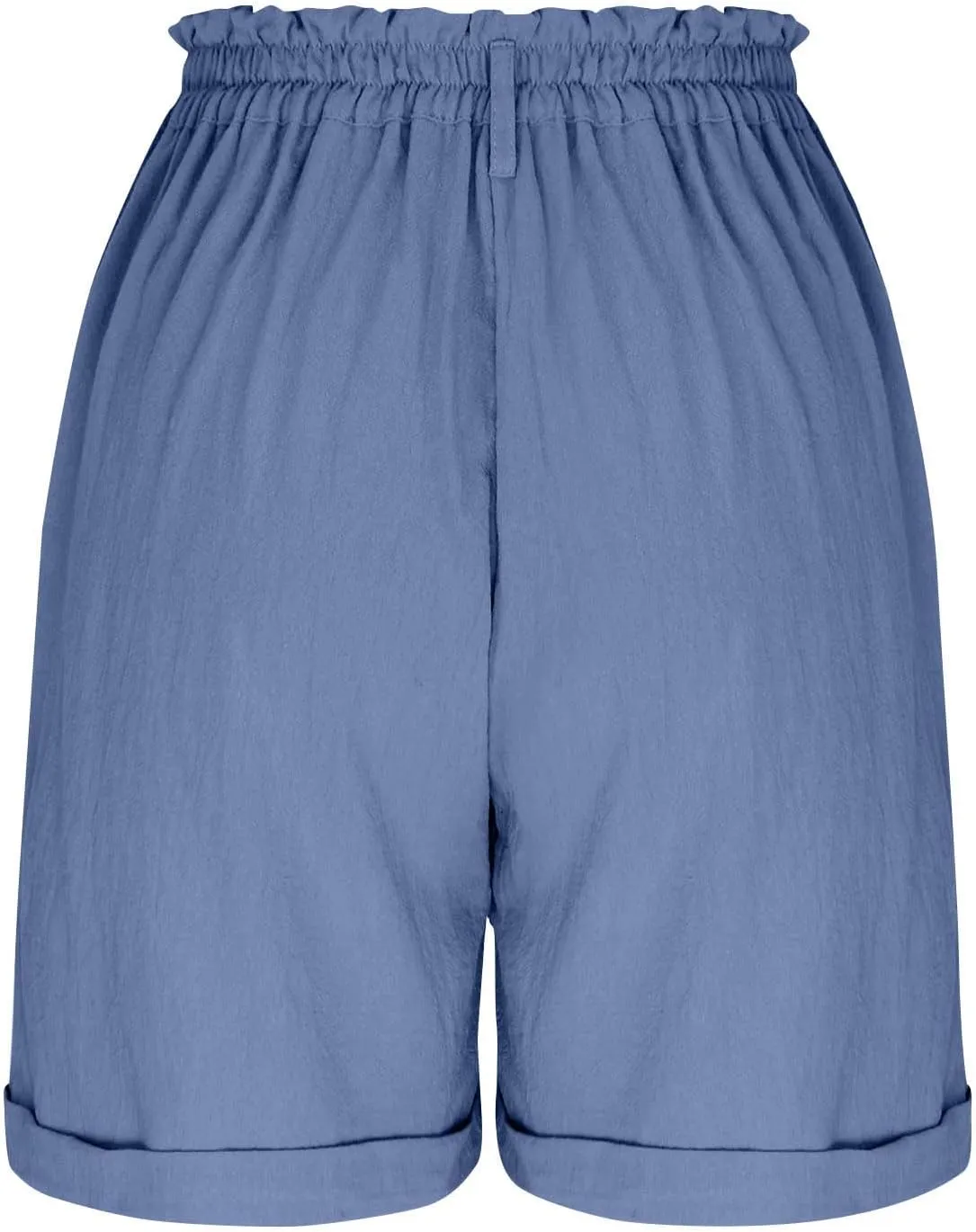 Bermuda Shorts for Women,Summer Casual High Waisted Knee Length Shorts with Pockets Trendy 2025 Vacation Clothes