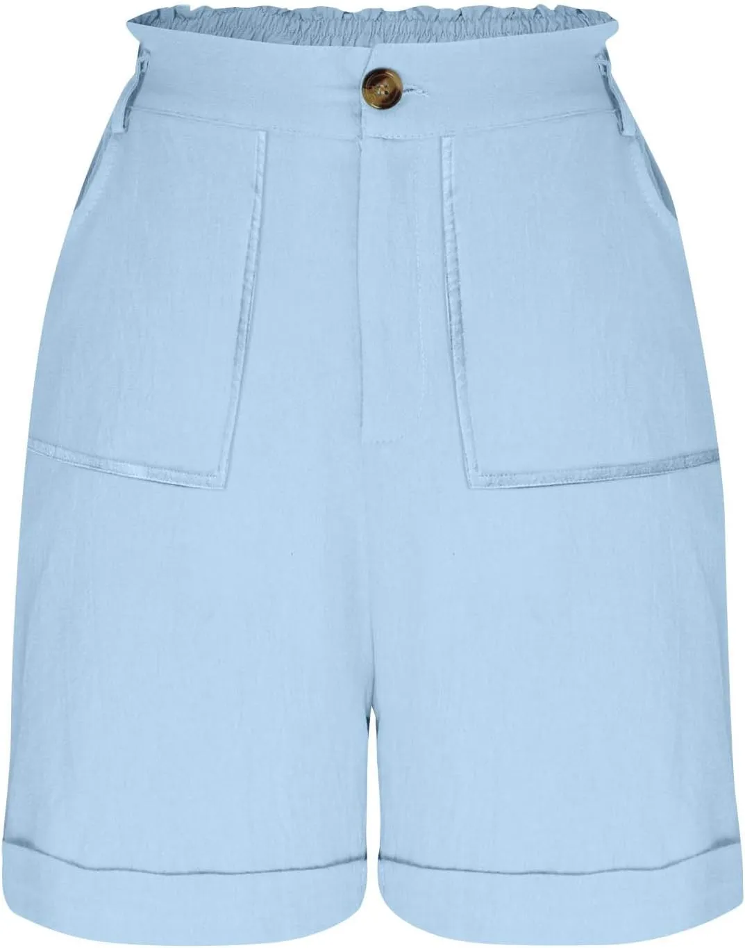 Bermuda Shorts for Women,Summer Casual High Waisted Knee Length Shorts with Pockets Trendy 2025 Vacation Clothes