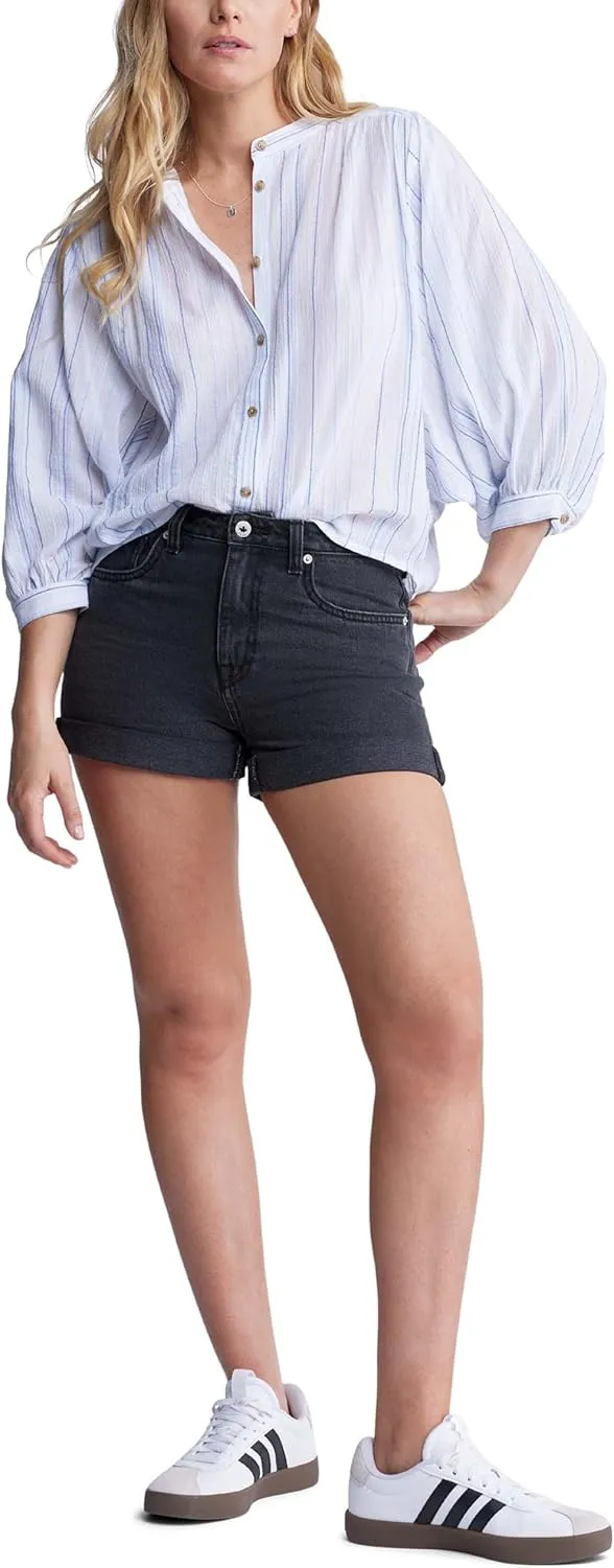 Buffalo David Bitton Women's Goldie High Rise Relaxed Denim Short