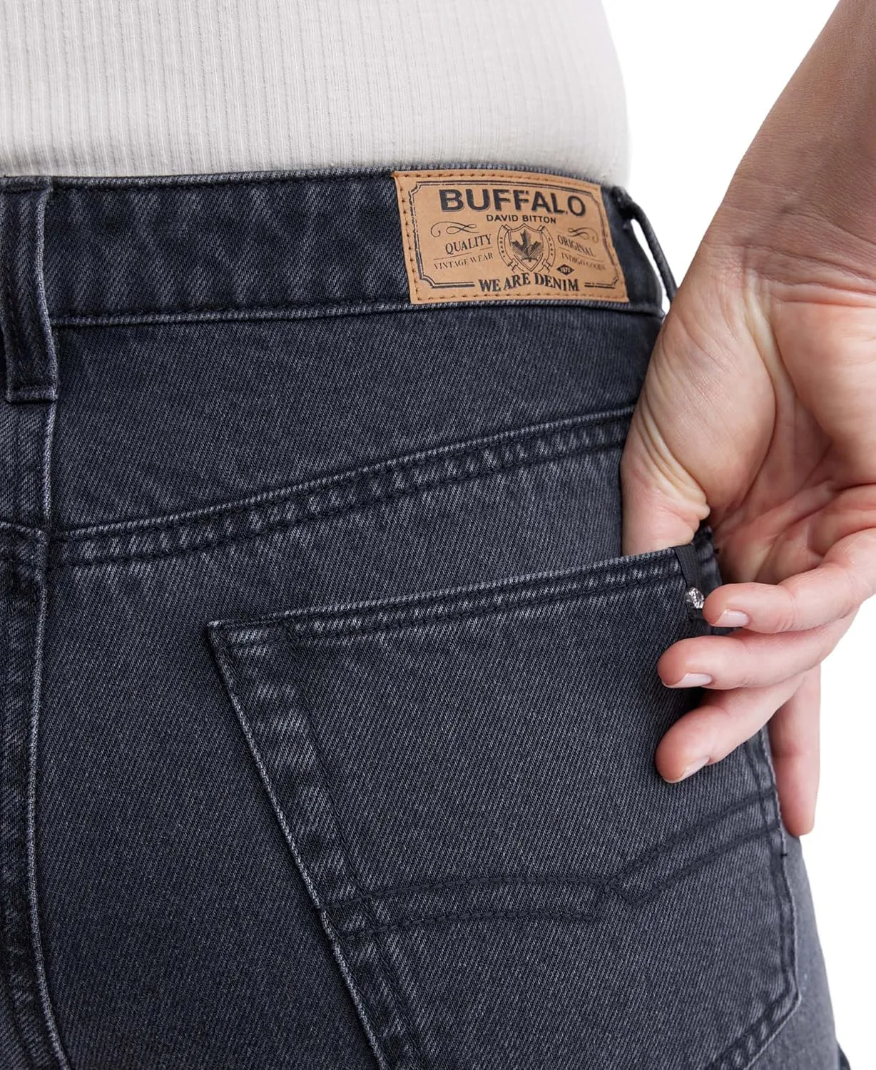 Buffalo David Bitton Women's Goldie High Rise Relaxed Denim Short