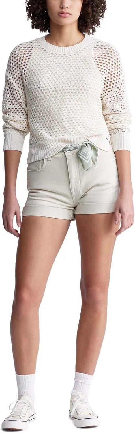 Buffalo David Bitton Women's Goldie High Rise Relaxed Denim Short
