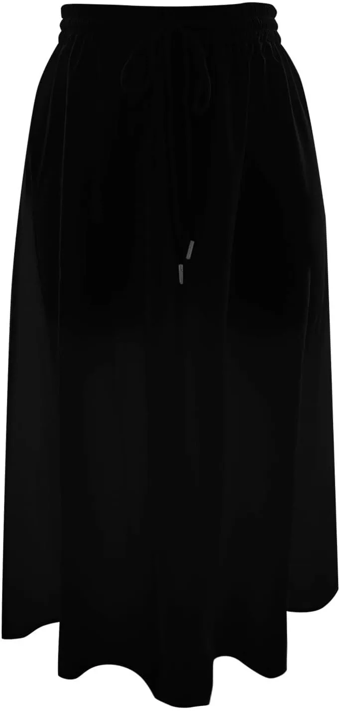 Casual Summer Boho Maxi Skirts for Women High Waist Floral Print Tiered Ruffle Flowy Elastic Waist Beach Long Skirt