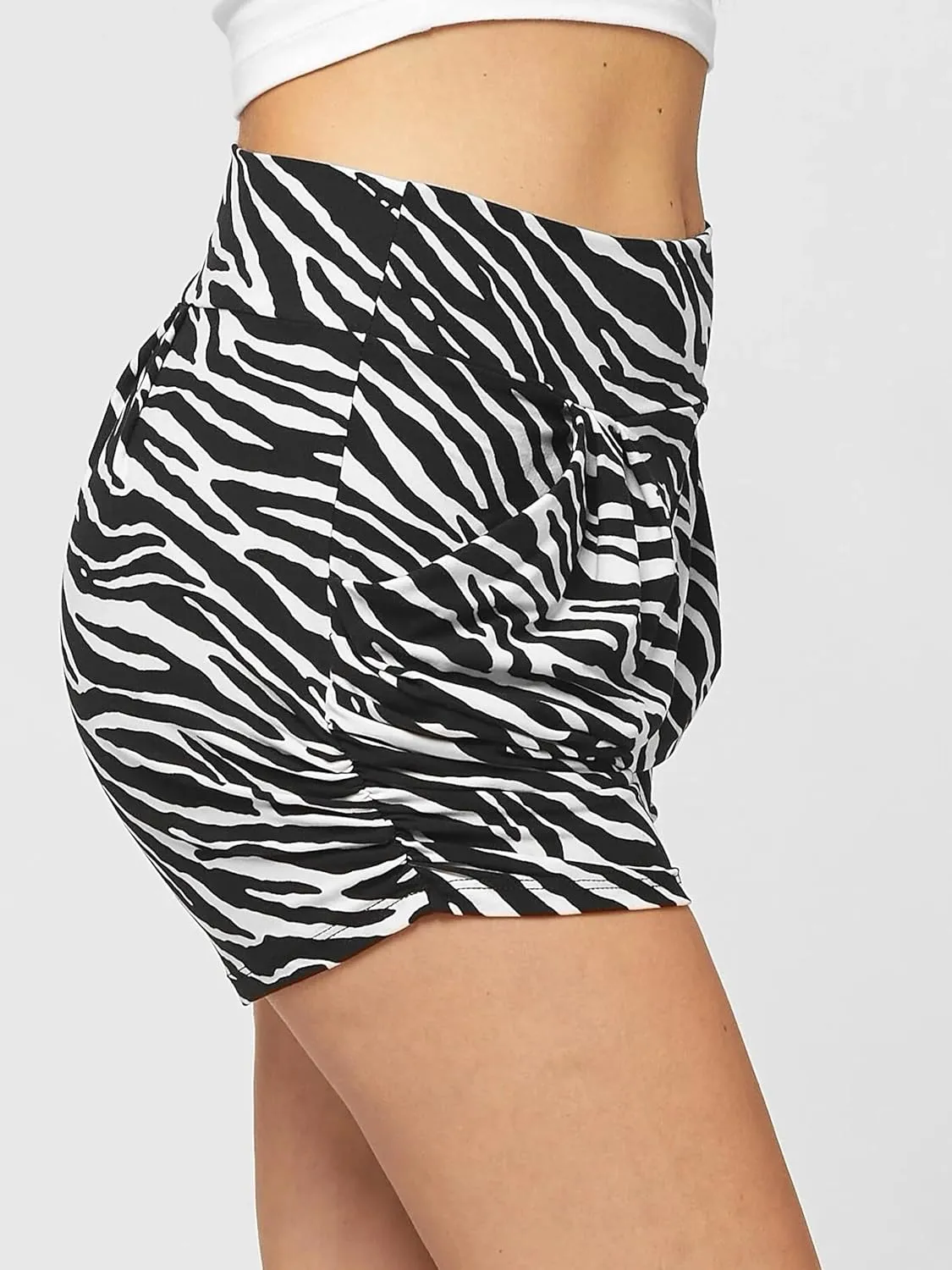 Conceited Womens Shorts with Pockets - Ultra Soft Stretch - High Rise - Casual - Pleated