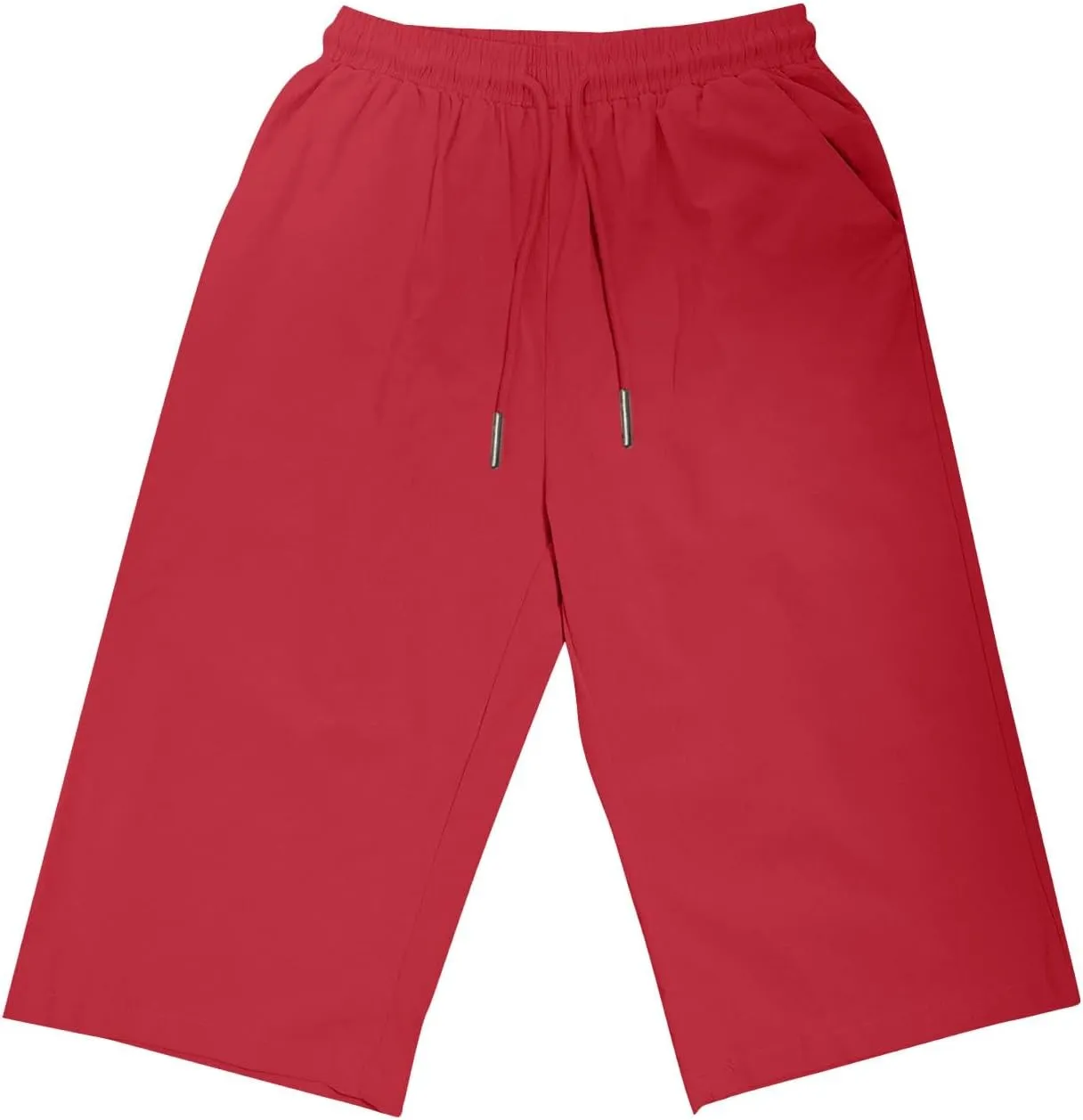 Cotton Linen Shorts for Women 2025 Summer Casual Loose Fit Drewstring Bermuda Shorts Vacation Beach Shorts w/Pockets