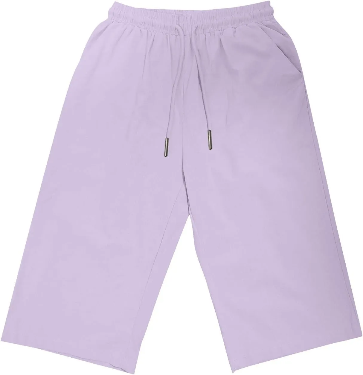 Cotton Linen Shorts for Women 2025 Summer Casual Loose Fit Drewstring Bermuda Shorts Vacation Beach Shorts w/Pockets