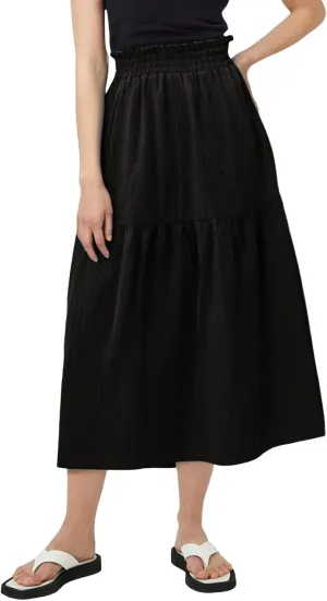 Cotton Maxi Skirt for Women High Waist Boho Flowy A-Line Long Summer Skirt