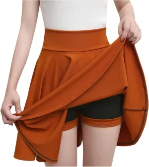 Cute Skirts for Womens Fashion High Waist Pleated Skorts Solid Color Mini Skirt Hip Slim Sexy Workout Short Skirts