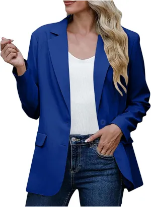 Dressy Lightweight Blazer Jackets for Women Casual Open Front Long Sleeve Suit Tops Fall Casual Work Office Blazer