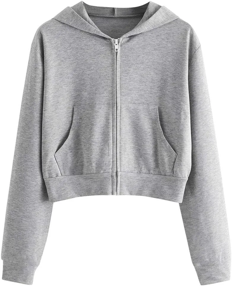 Fleece Jacket Women Full Zip Comfort Jackets Zip Up Sweatshirt Hoodie Oversized for Women Crop Fashion Loose Dressy