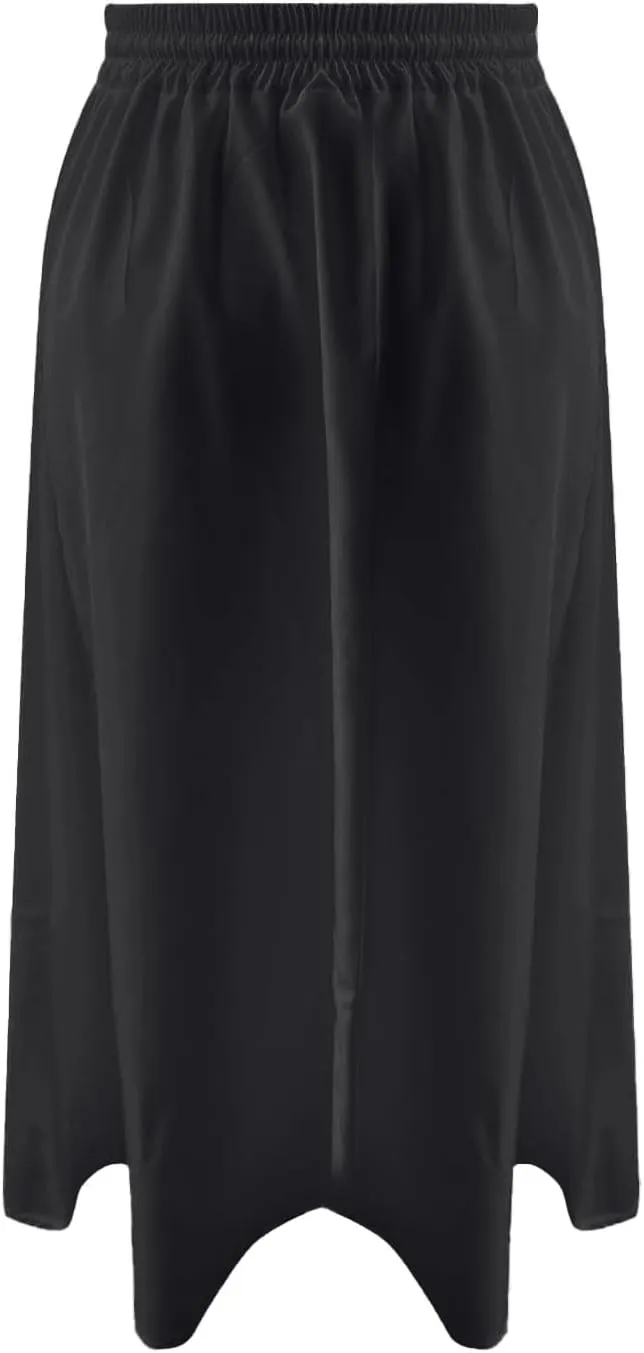 Flowy Skirts for Women Midi Length Tie Knot Boho Casual Beach High Waisted Pleated Swing Long Skirt with Pockets