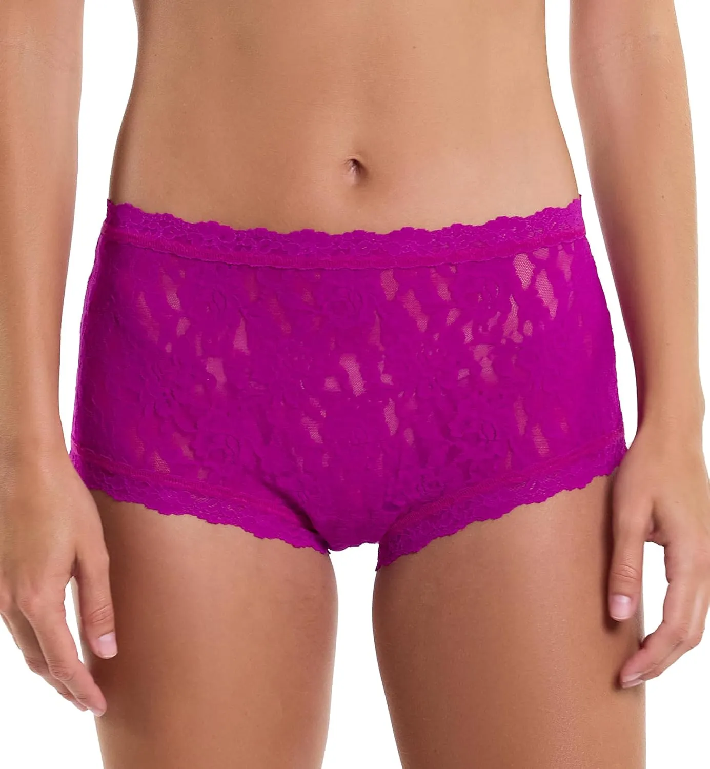hanky panky Women's Signature Lace High Rise Boy Shorts