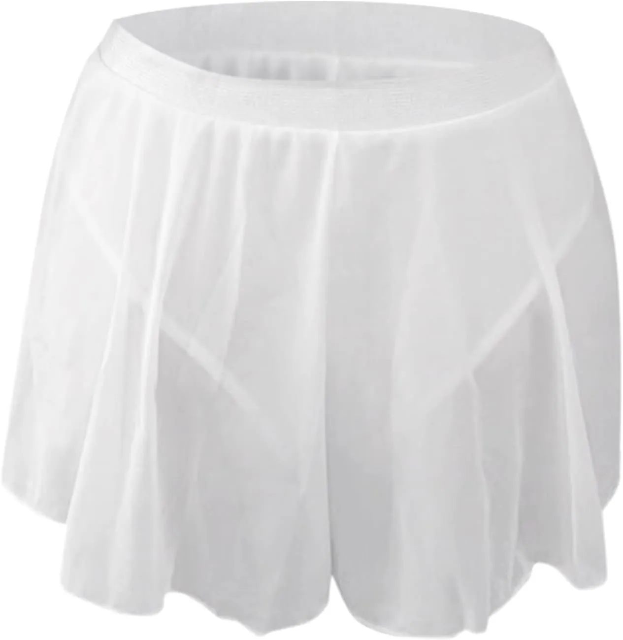 High Rise Shorts Mini Pleated Skirts Womens Sexy Flowy Ruffled Pole Dance Skirts Culottes Hot Pants Dancing Underwear