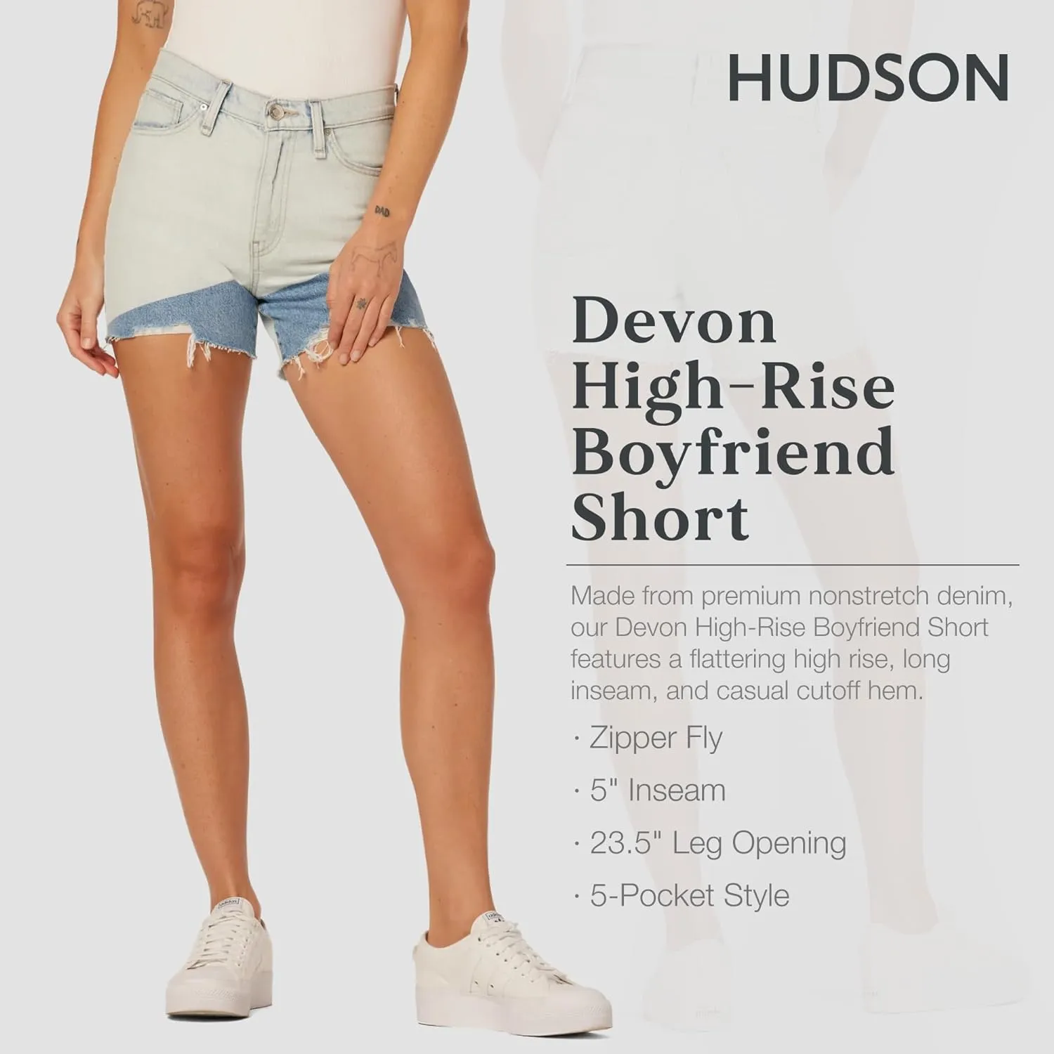 HUDSON Women's Devon High-Rise Boyfriend Short