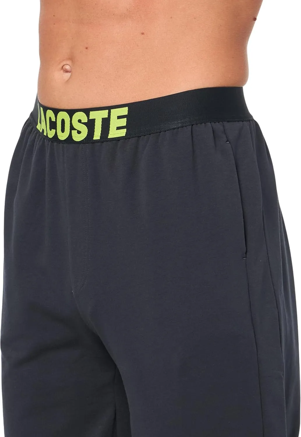 Lacoste mens Oversized Logo Fleece Pajama Pants