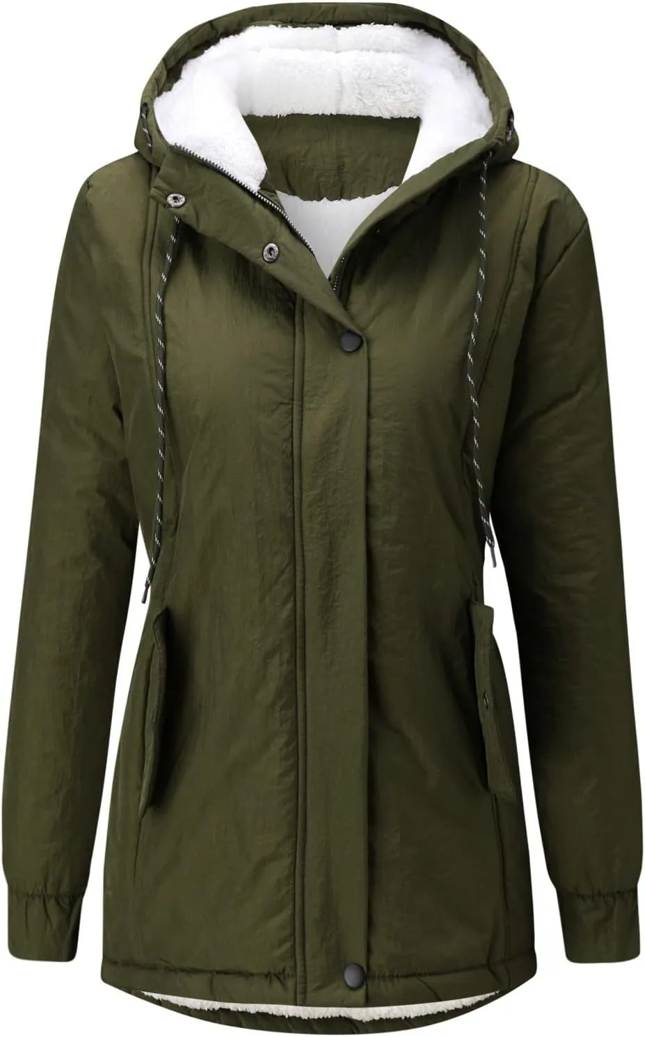Ladies Winter Long Coats Oversized Puffer Down Long Sleeve Hooded Jackets Thick Warm Parkas Warm Outdoor Overcoats
