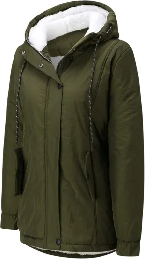 Ladies Winter Long Coats Oversized Puffer Down Long Sleeve Hooded Jackets Thick Warm Parkas Warm Outdoor Overcoats