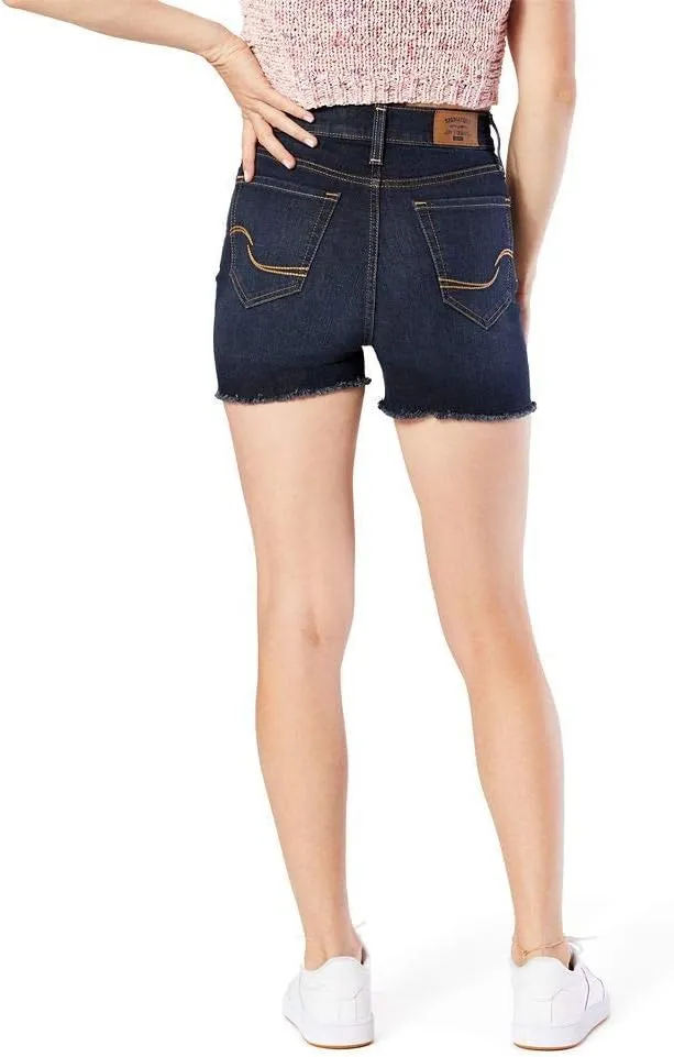 Levi Strauss Signature Gold Women's Juniors High Rise Shortie Cut Off Shorts