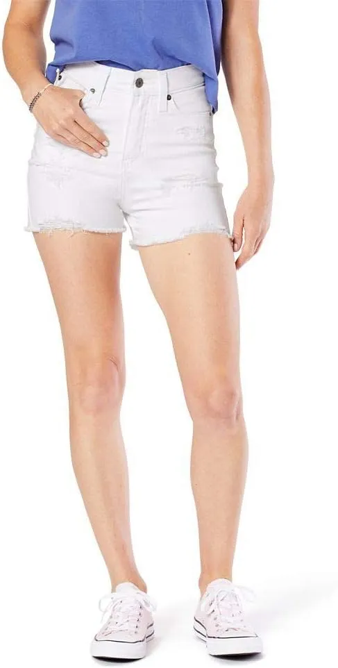 Levi Strauss Signature Gold Women's Juniors High Rise Shortie Cut Off Shorts