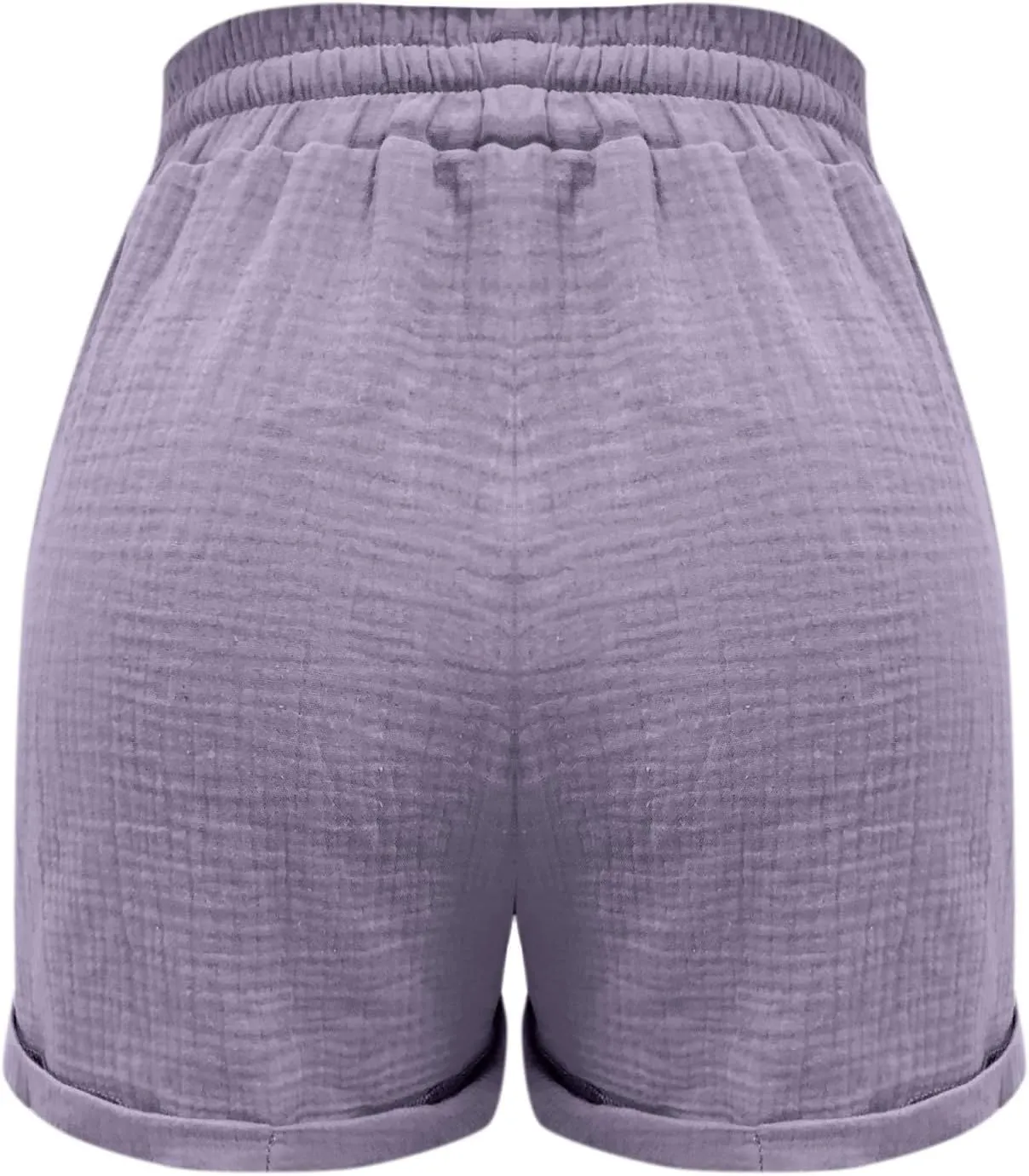 Linen Shorts for Women Plus Size Summer Trendy 2024 High Waisted Casual Shorts Loose Drawstring Beach Shorts Pockets