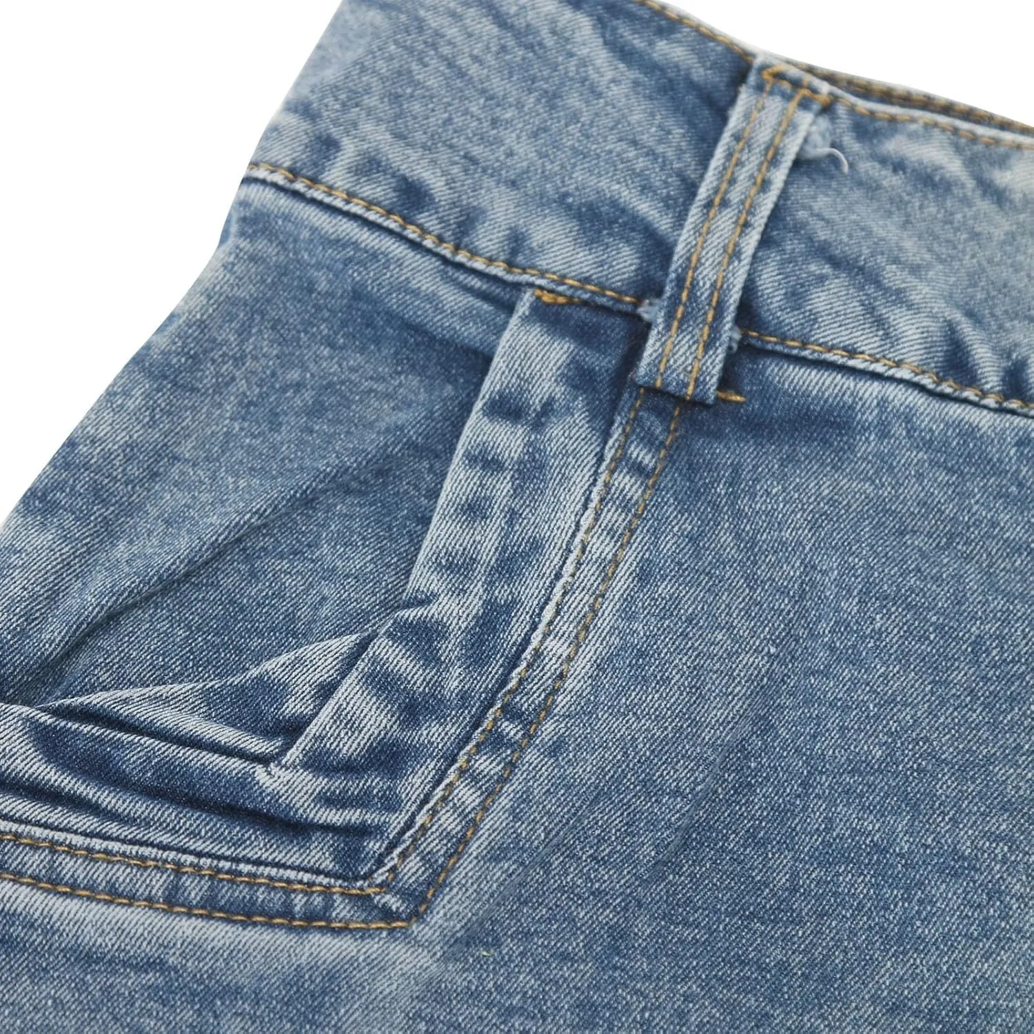 Lmdudan Womens Denim Skirt High Waisted Knee Length Slim Fit Pencil Stretch Jean Skirt 2025 Elegant Casual Bodycon Half Dress