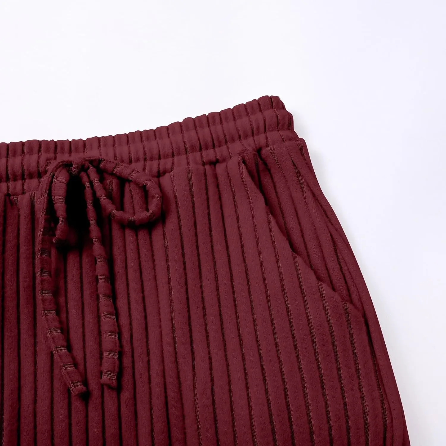 Long Skirts for Women 2025 Summer Trendy Maxi Skirt with Pockets Ribbed Knit Stretchy Soft Daily Outfits