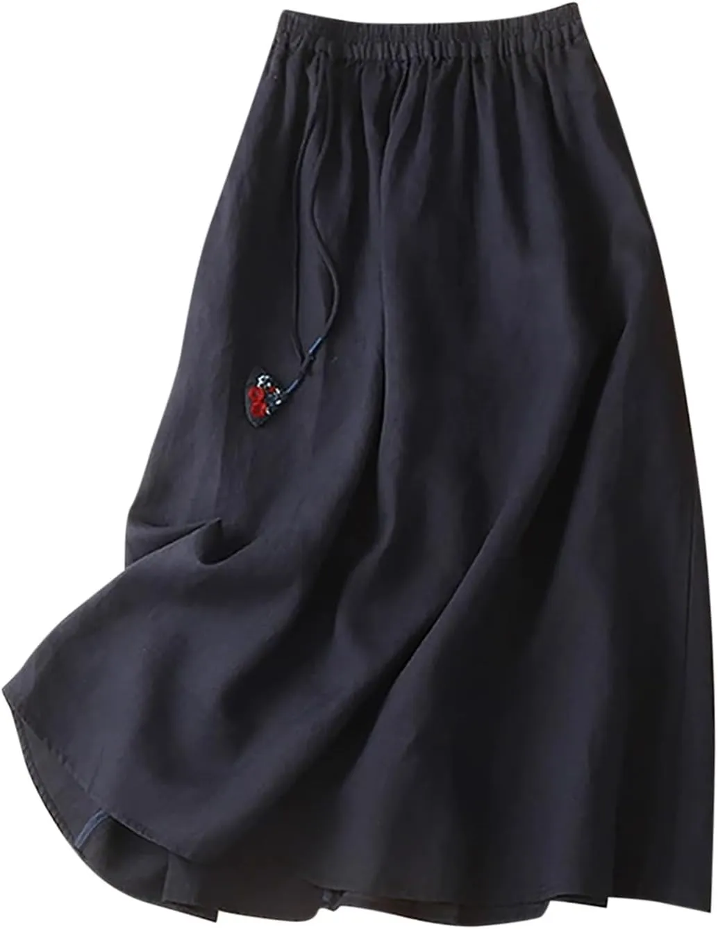 Long Skirts for Women Flowy High Elastic Waist Trendy Pleated A-Line Casual Maxi Skirts for Summer Vacation