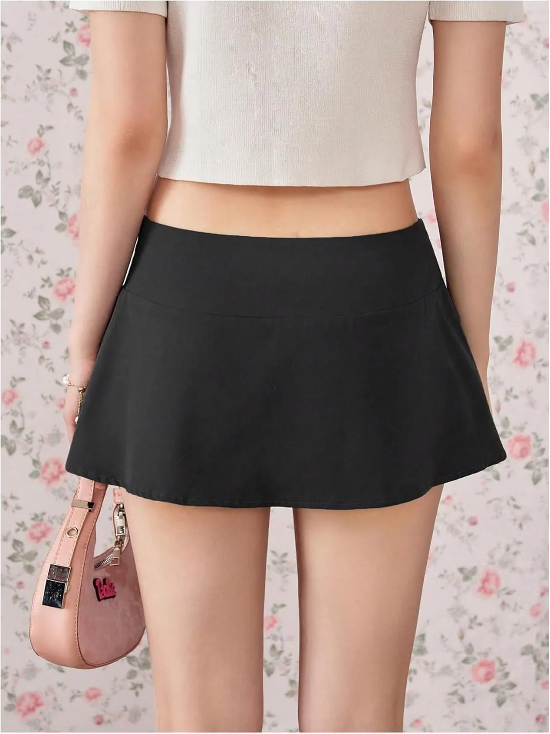 MakeMeChic Women's Y2k Skirts Summer Bowknot Pleated Skirt A Line Preppy Mini Skirts