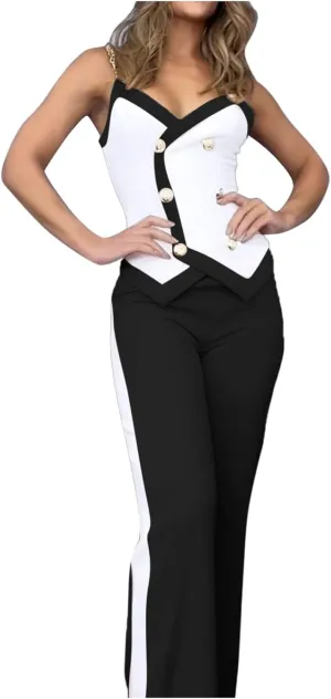 Matching Lounge Sets Women Summer Plus Size Wide Leg Pants Sleeveless Lounge Sets Sexy Cozy Jogger Loungewear Sets