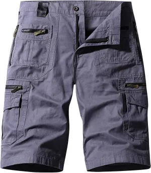 Mens Big and Tall Hiking Cargo Shorts Cotton Casual Lounge Shorts Workout Shorts Fishing Outdoor Tactical Short Pant