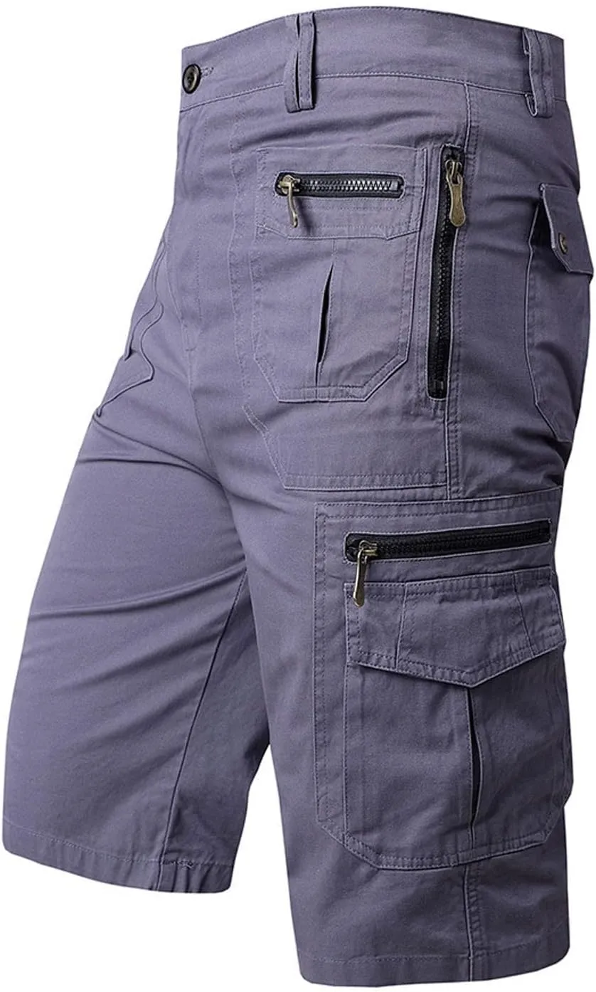 Mens Big and Tall Hiking Cargo Shorts Cotton Casual Lounge Shorts Workout Shorts Fishing Outdoor Tactical Short Pant