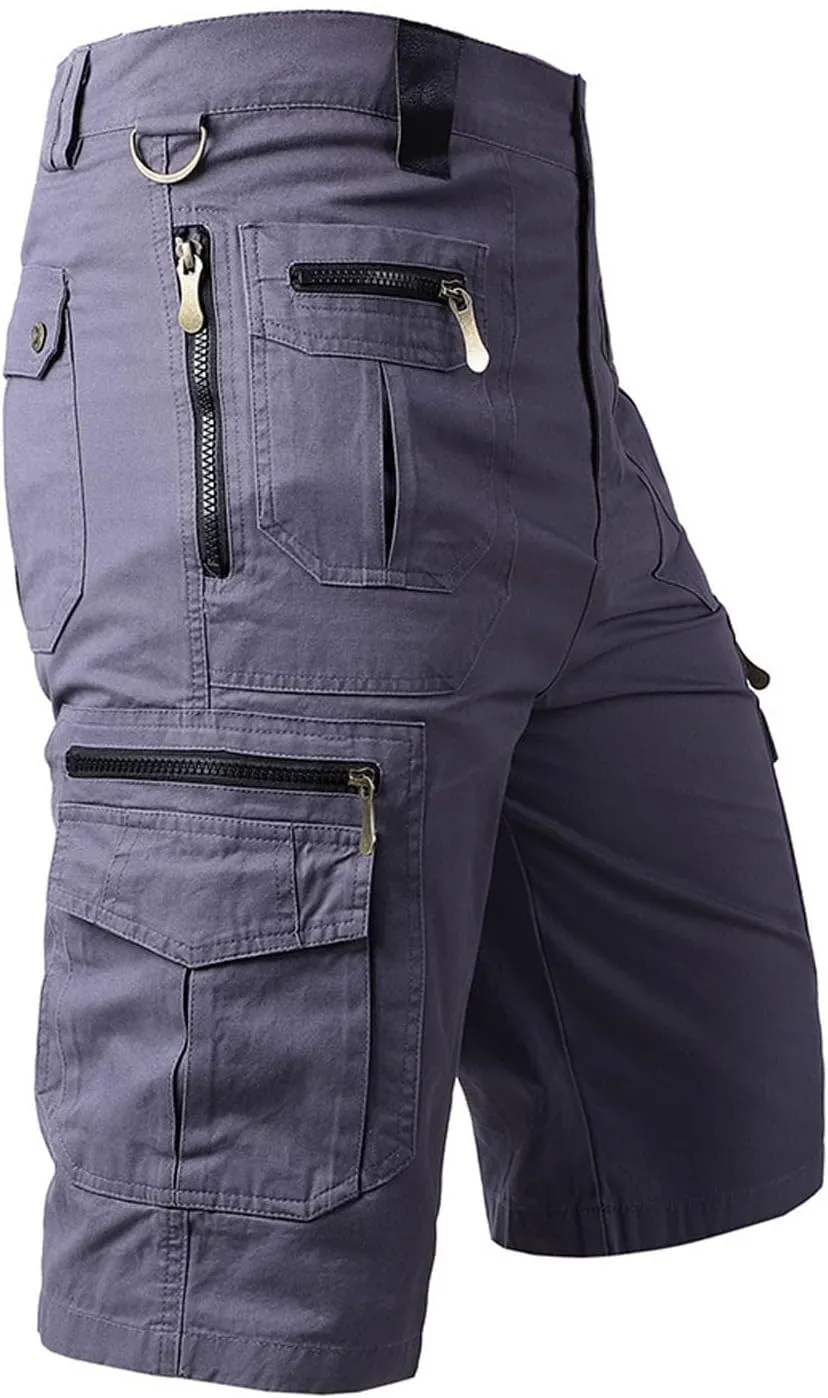 Mens Big and Tall Hiking Cargo Shorts Cotton Casual Lounge Shorts Workout Shorts Fishing Outdoor Tactical Short Pant