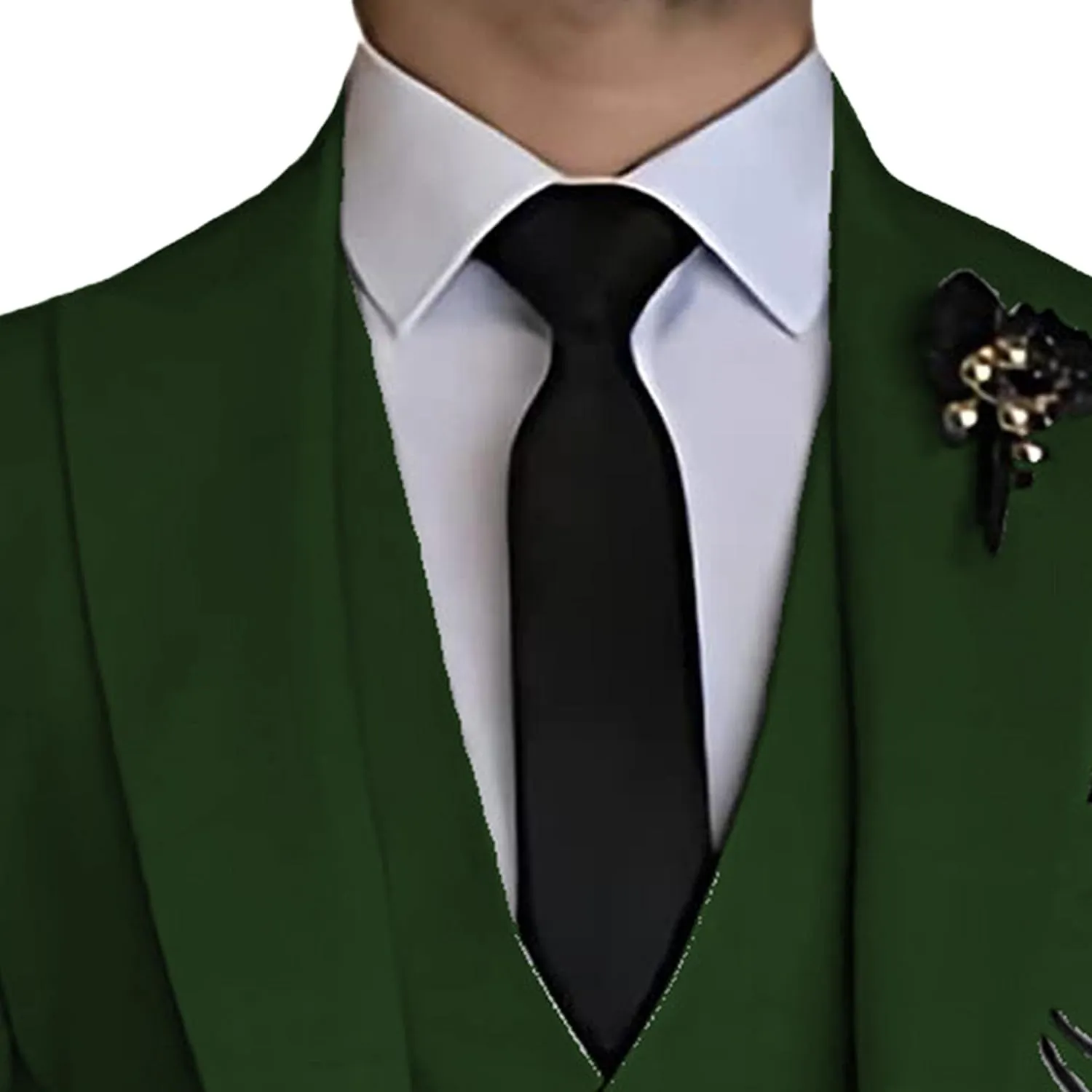 MenS Suit Slim Fit 3-Piece Leisure Suit One Button Blazer Dress Business Wedding Party Jacket Vest & Pants