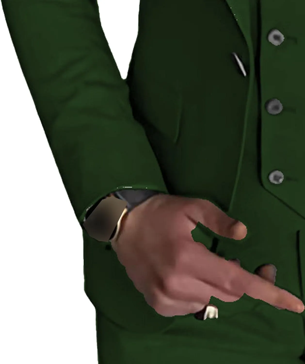 MenS Suit Slim Fit 3-Piece Leisure Suit One Button Blazer Dress Business Wedding Party Jacket Vest & Pants