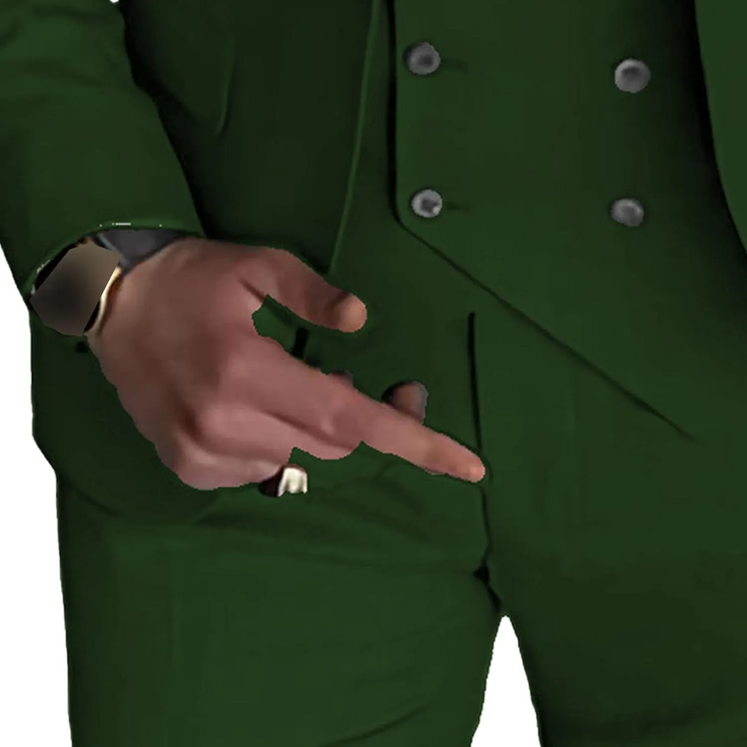 MenS Suit Slim Fit 3-Piece Leisure Suit One Button Blazer Dress Business Wedding Party Jacket Vest & Pants