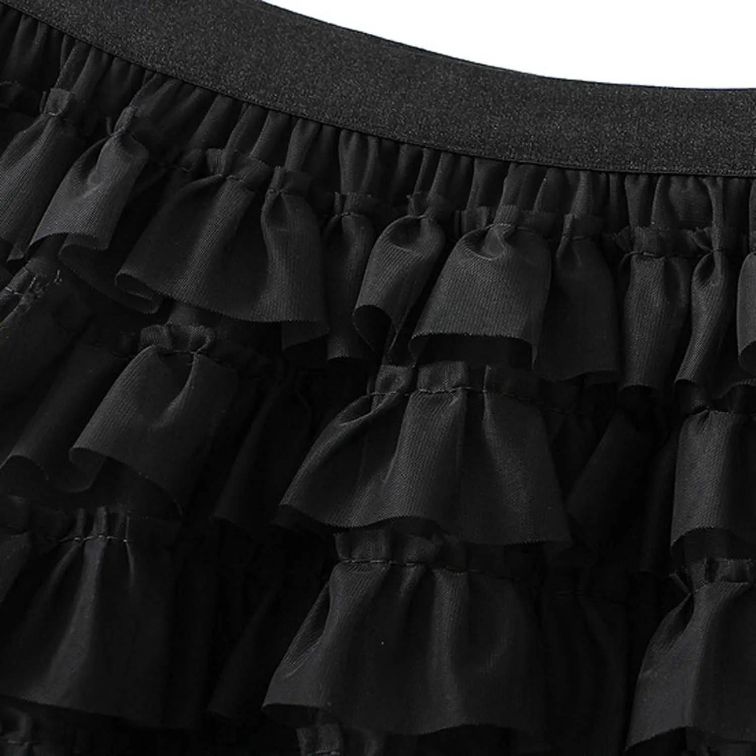 Mini Skirts for Women Cute Tutu Skirt Multi-Layered Elastic High Waist Short Tulle Skirts Y2K Pleated Half Dress
