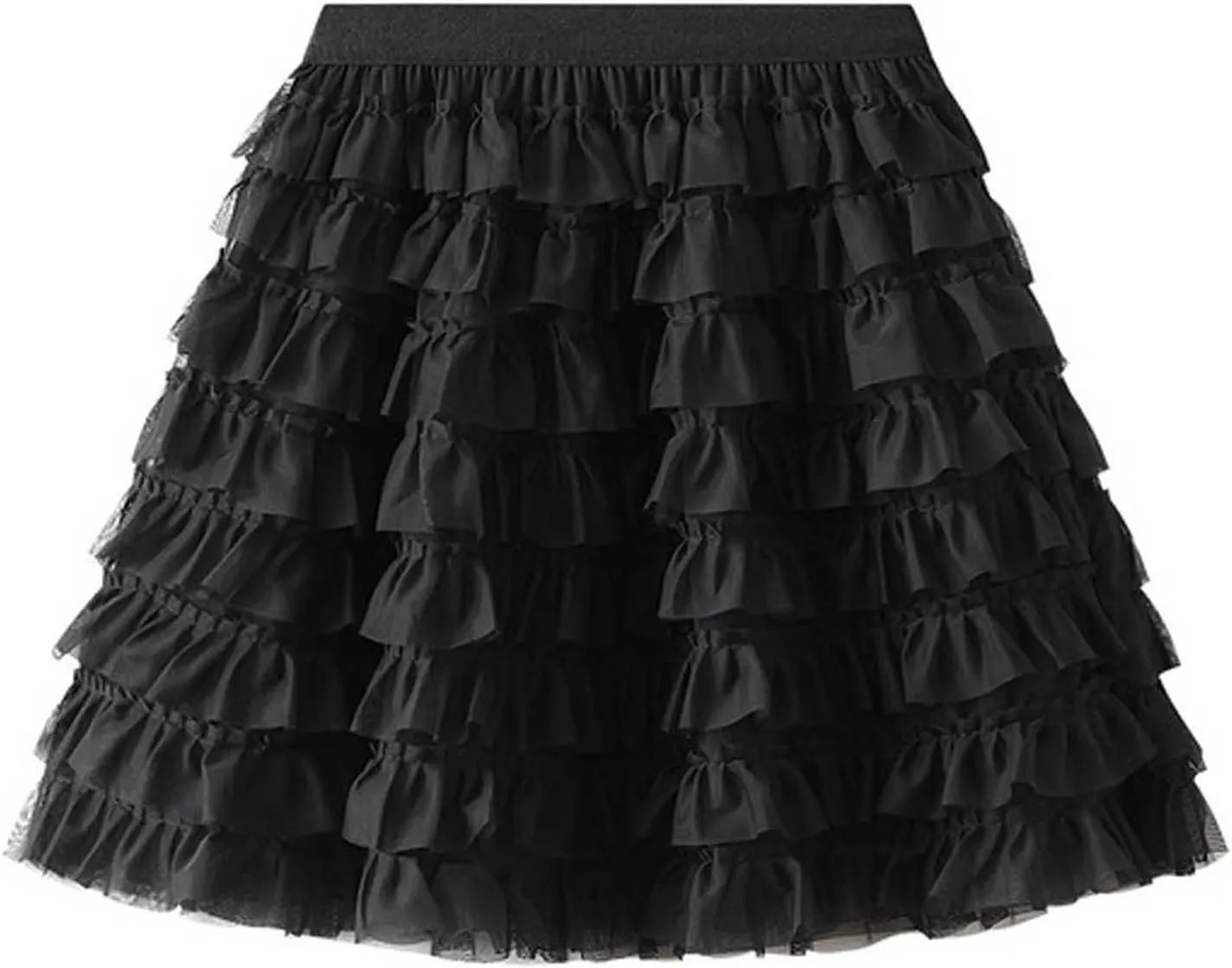 Mini Skirts for Women Cute Tutu Skirt Multi-Layered Elastic High Waist Short Tulle Skirts Y2K Pleated Half Dress