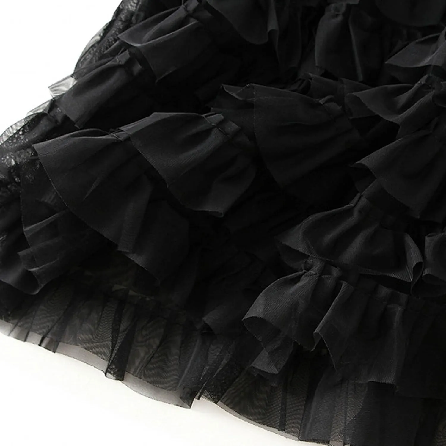 Mini Skirts for Women Cute Tutu Skirt Multi-Layered Elastic High Waist Short Tulle Skirts Y2K Pleated Half Dress