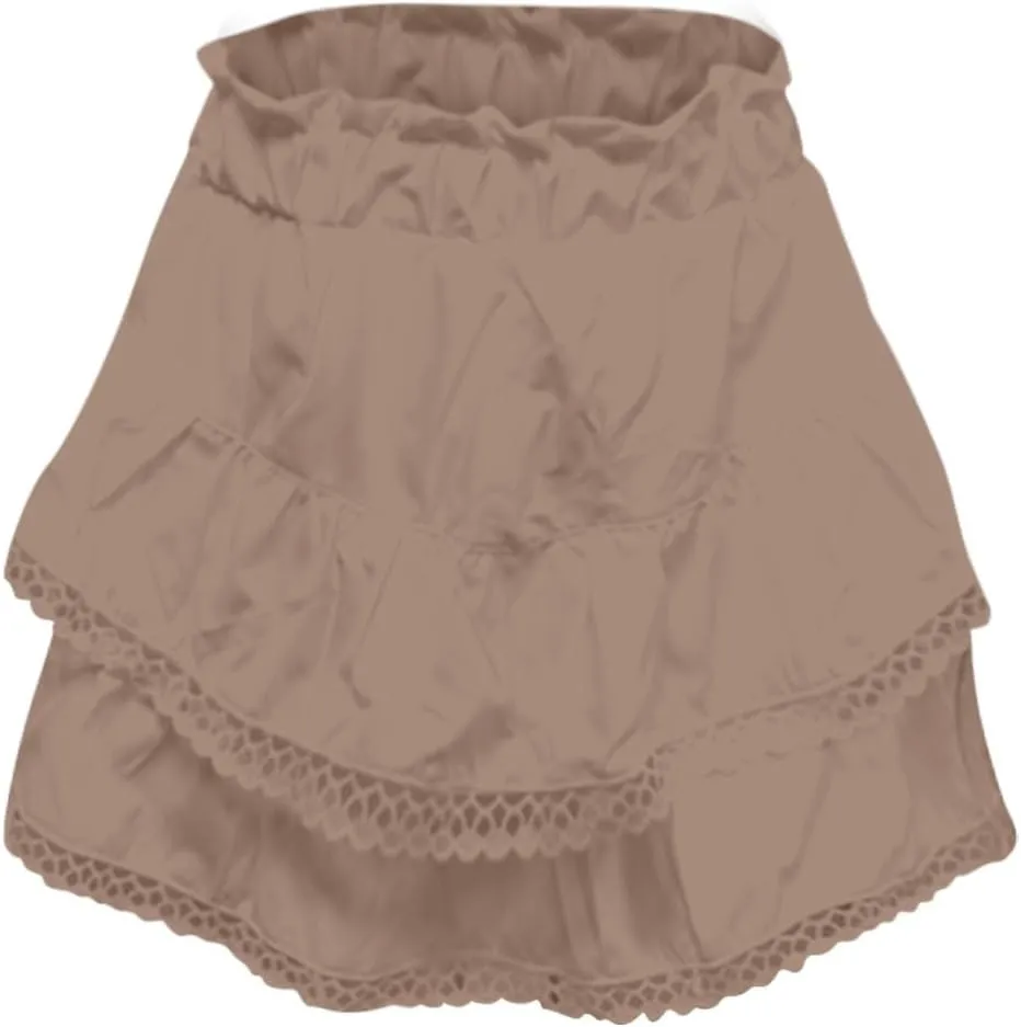 Mini Skirts for Women High Waisted Ruffled Tiered Flowy Shorts for Women Casual Boho Pleated Crochet Tennis Skorts Cute