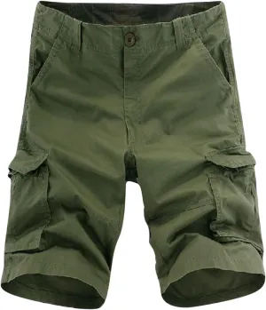 Muscularfit Mens Shorts 6 Inch Inseam Casual Cotton Multi Pockets Cargo Shorts Regular Big and Tall Work Utility Shorts 2023