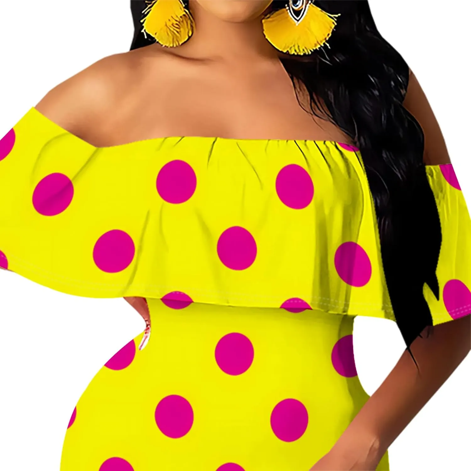 Off-The-Shoulder Women's Printed Maxi Dress, Sexy Elegant, Bodycon Maxi Dress, Party Evening Dress, Maxi Dress