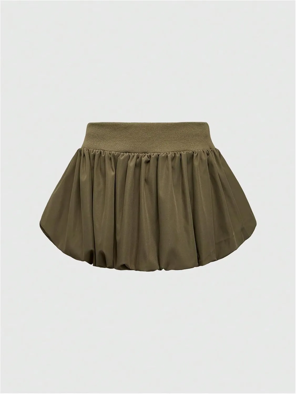 OYOANGLE Women's Pleated Bubble Mini Skirts Y2k High Waist Puffy A-Line Short Skirts