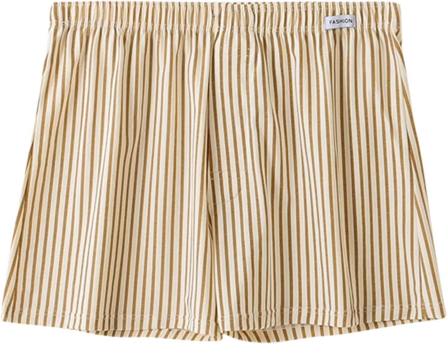 Pajamas Shorts Men Comfy Cotton Shorts Summer Striped Lounge Shorts Elastic Waist Sleepwear Soft Loose Bottom Shorts