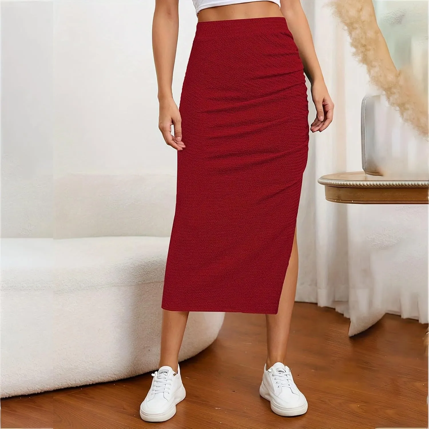 Patchwork Skirt for Women High Waist Boho Maxi Skirt Flowy A-Line Long Skirt