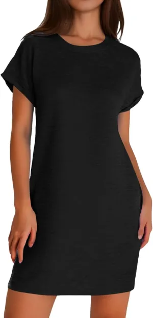 Plus Size Shirt Dresses for Women 2025 Cute Short Sleeve Short Resort Dresses Boho Prom Beach Cover Ups for Women