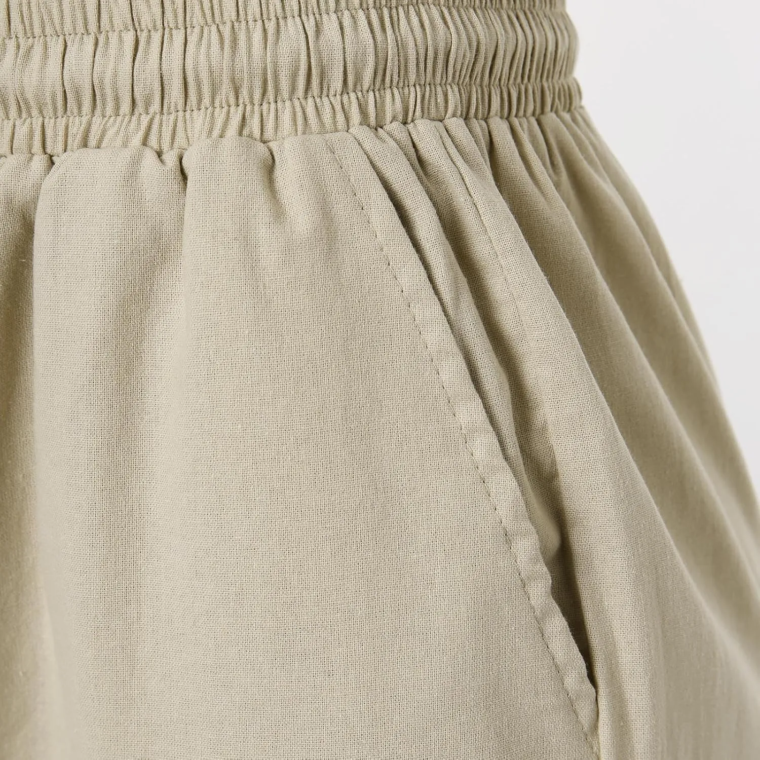 sdbrld Linen Shorts for Women Pull On Knee-Length Bermuda Shorts Plus Size Drawstring Casual Summer High Waisted Shorts 2024